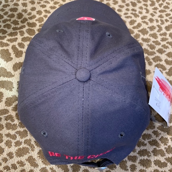 NWT Support The Cure Gray Baseball Hat/Cap~Pink Ribbon~Breast Cancer Awareness - Picture 8 of 13